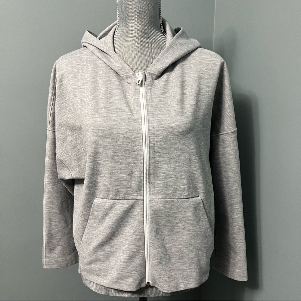 LULULEMON Minimal Hoodie Heathered Power Grey Womens size 8